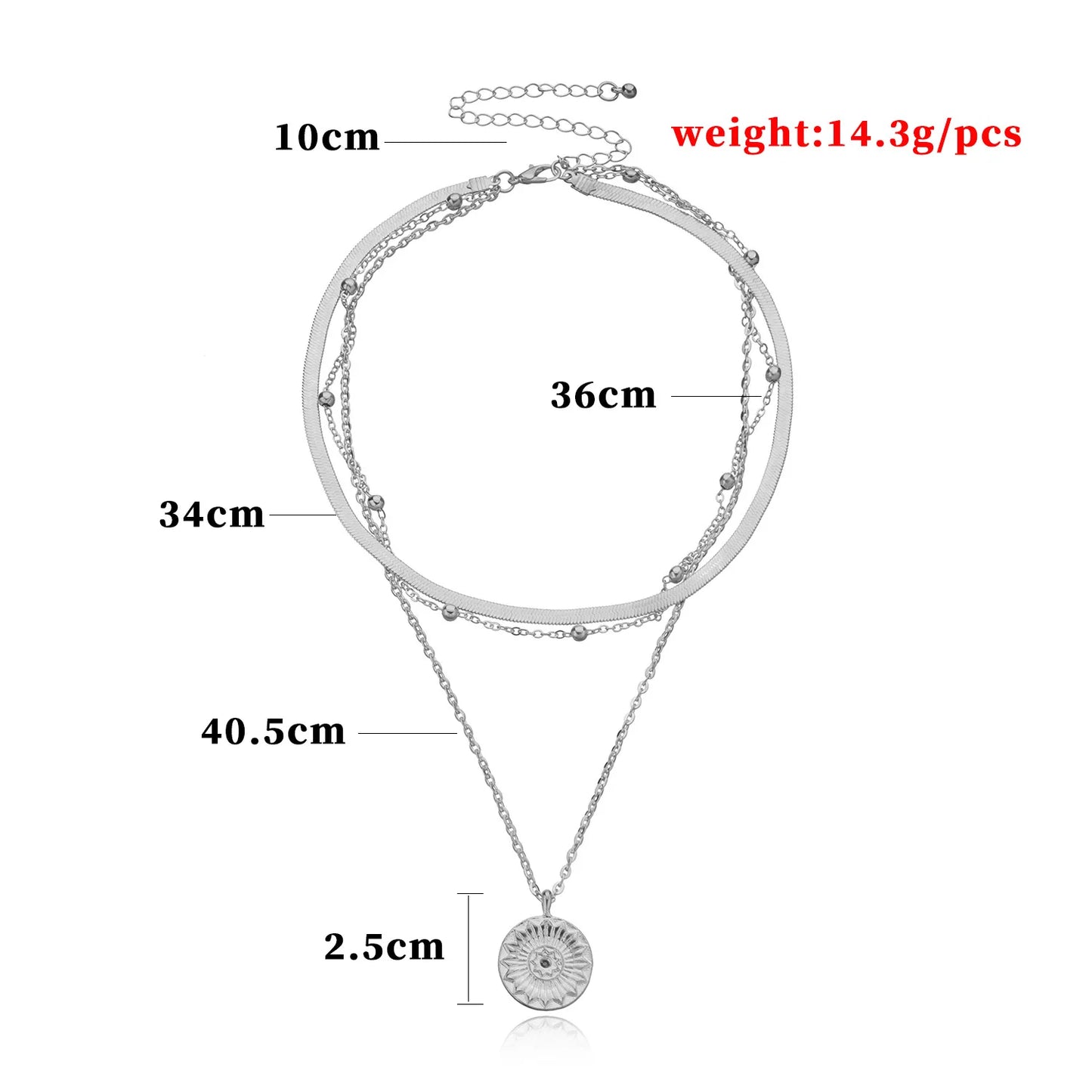 Collier Bohème Multi-Couches avec Pièces et Perles
