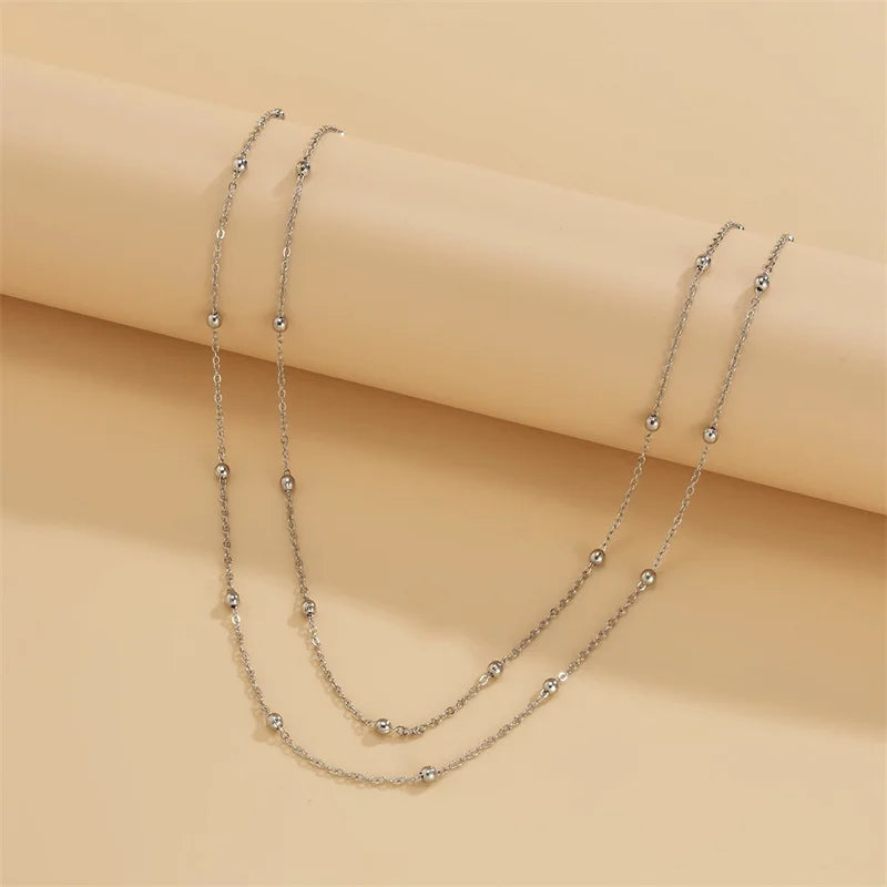 Collier Bohème Double Rang – Doré & Superposé