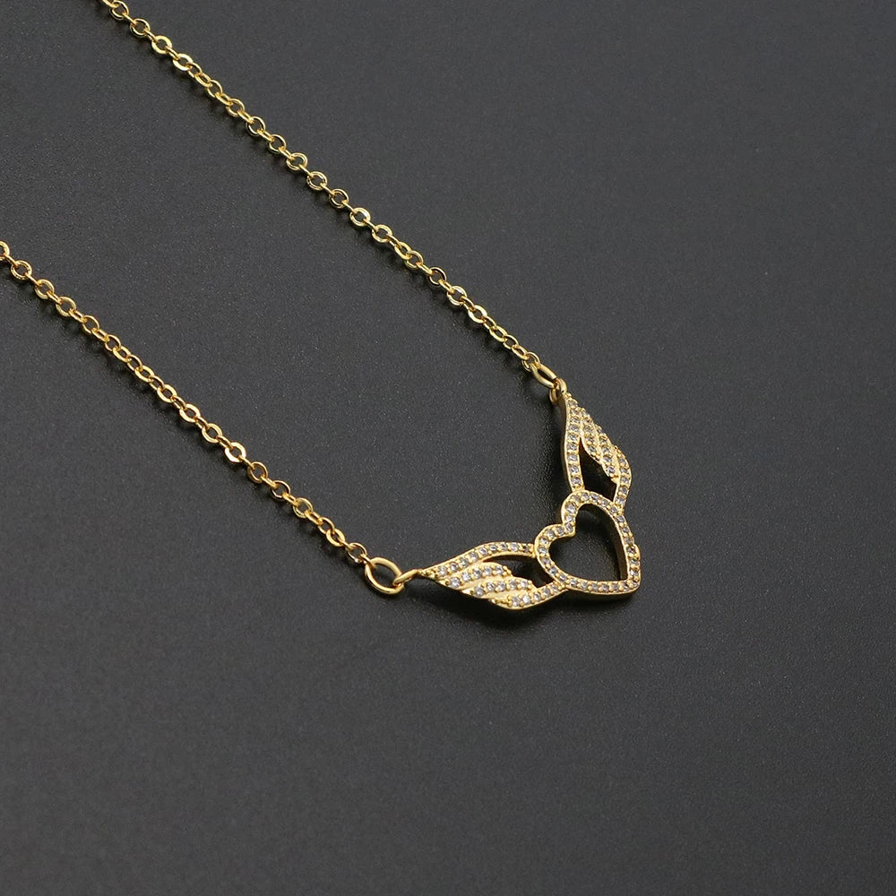 Collier Femme – Pendentif Raffiné en Cristal & Acier Inoxydable, Symbole de Protection & Élégance