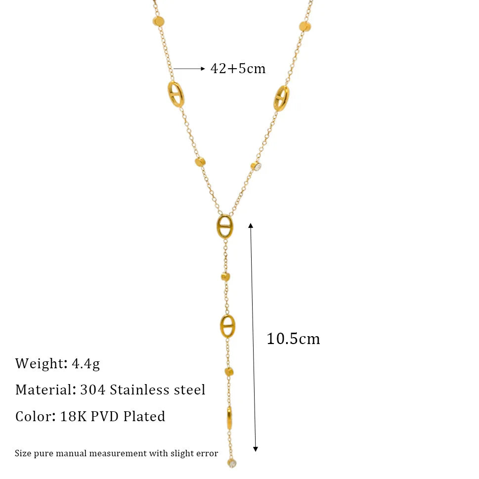 Collier Y Long avec Pendentif – Allure Féminine & Séduction