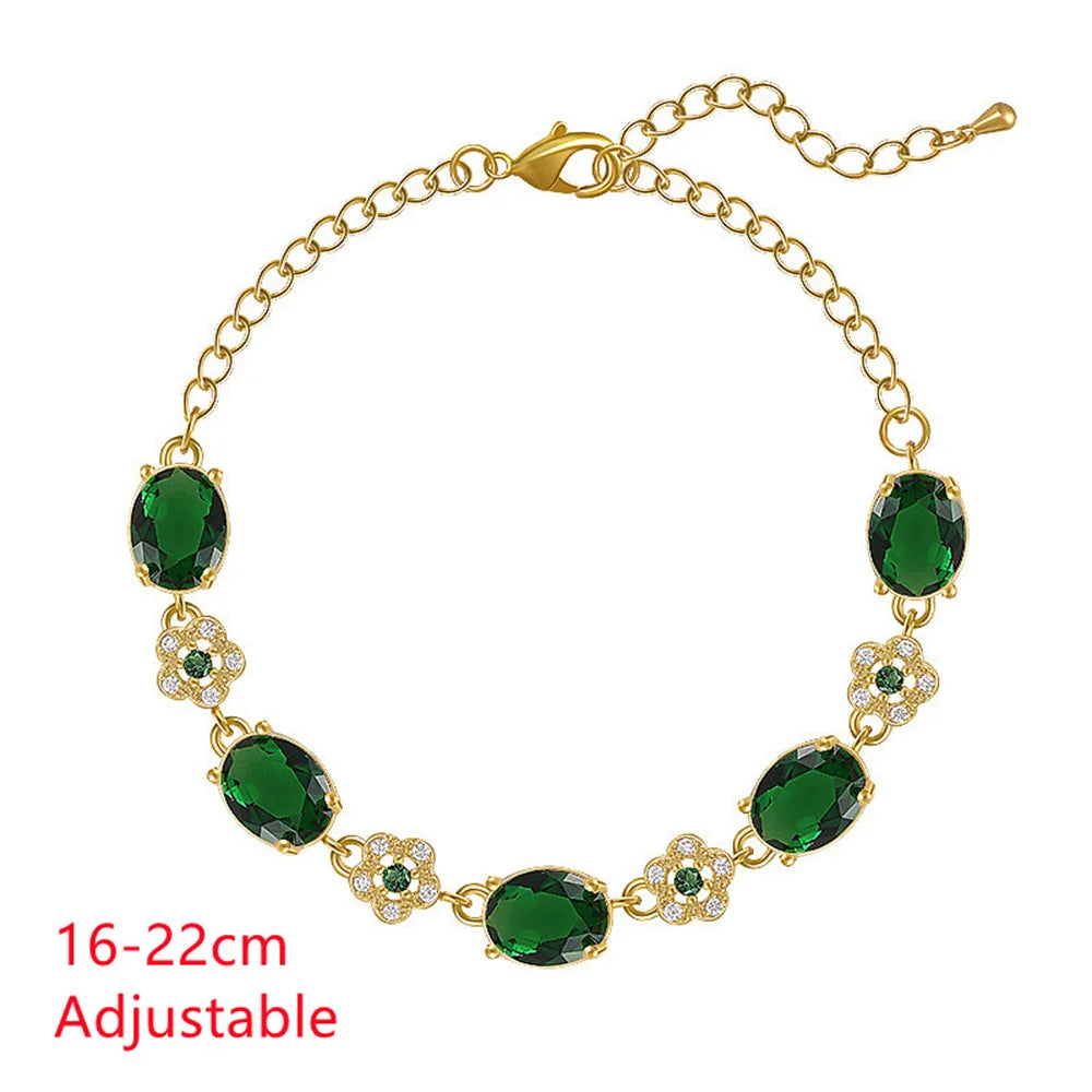 Bracelet Femme en Acier Inoxydable – Zirconium AAA Étincelant, Ajustable, Élégant & Durable