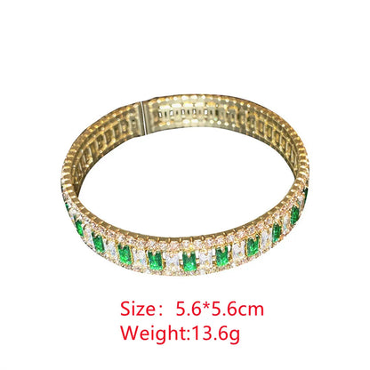 Bracelet Femme en Acier Inoxydable – Zirconium AAA Étincelant, Ajustable, Élégant & Durable