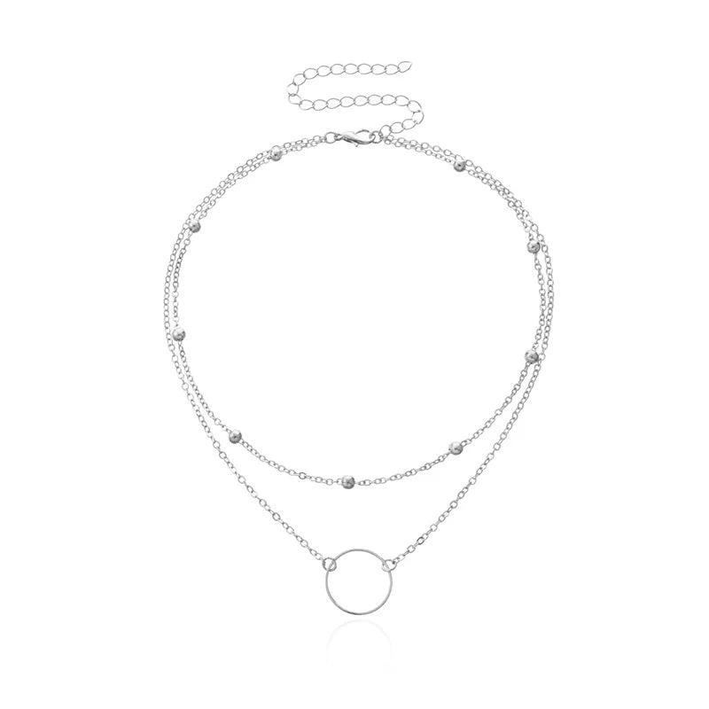 Collier Pendentif Cœur & Étoile en Zircon