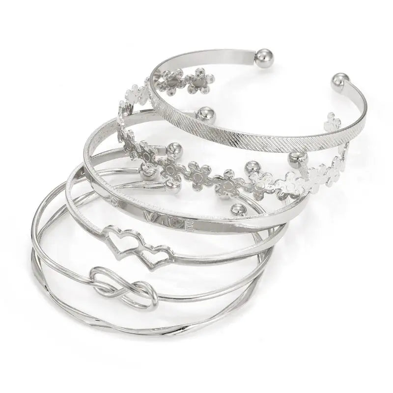 Bracelet Superposé Plaqué Or & Argent