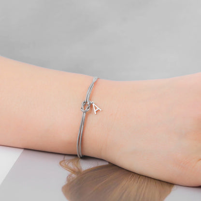 Bracelet Initiale Personnalisée – Chaîne Serpent