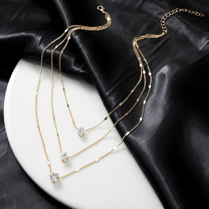 Collier Pendentif Cœur & Étoile en Zircon