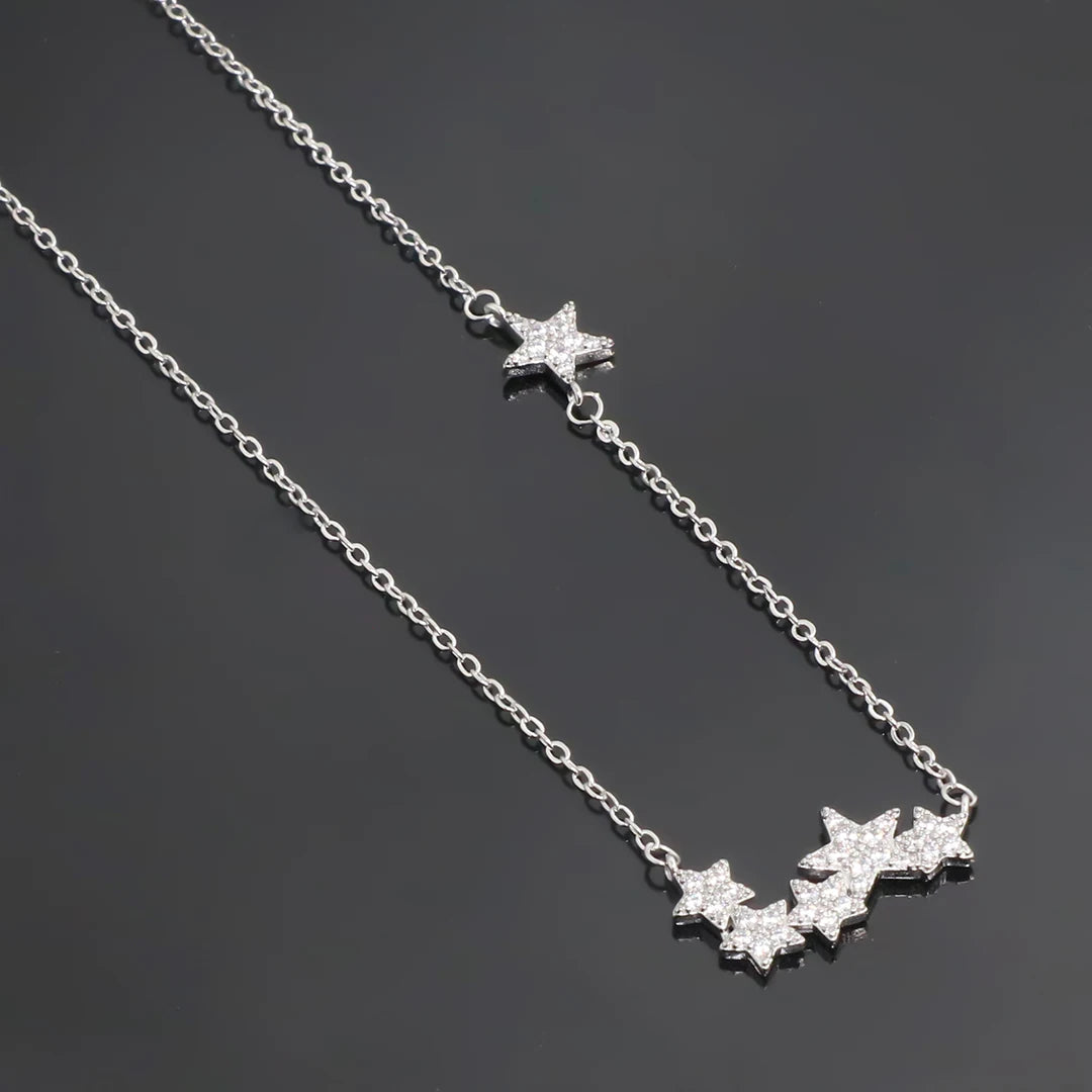 Collier Femme – Pendentif Raffiné en Cristal & Acier Inoxydable, Symbole de Protection & Élégance