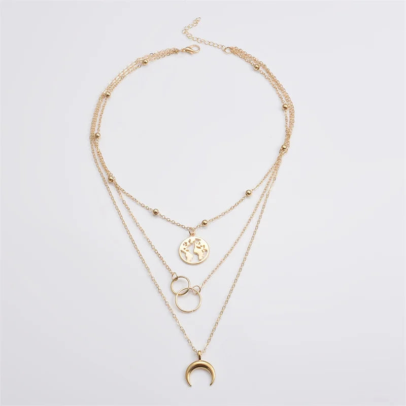 Collier Pendentif Cœur & Étoile en Zircon