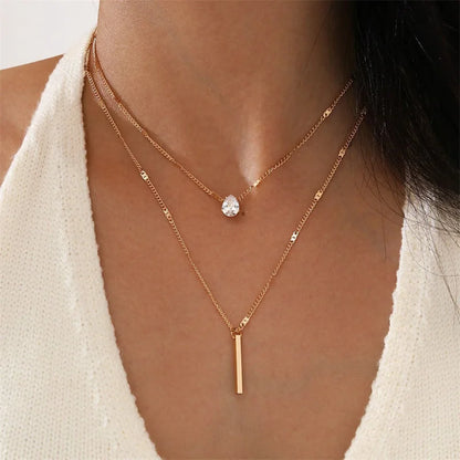 Collier Pendentif Cœur & Étoile en Zircon