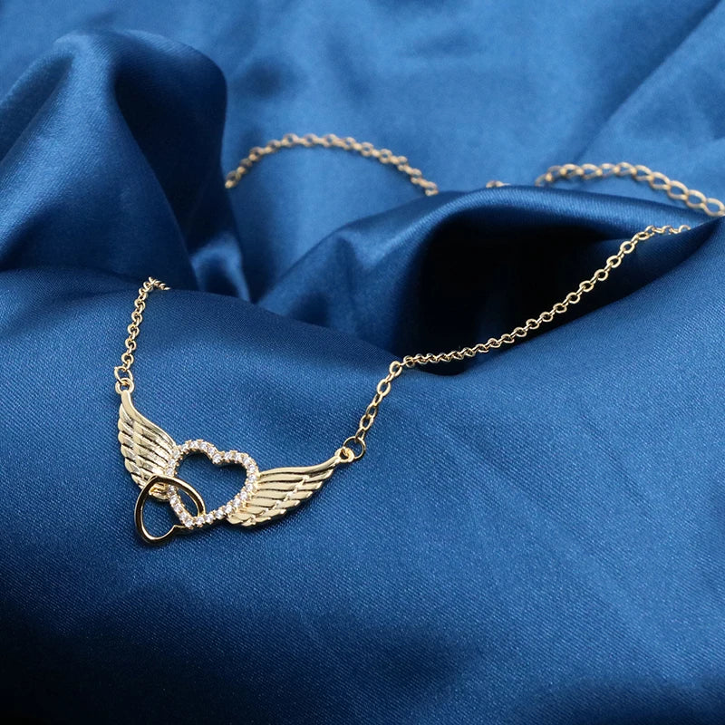 Collier Femme – Pendentif Raffiné en Cristal & Acier Inoxydable, Symbole de Protection & Élégance