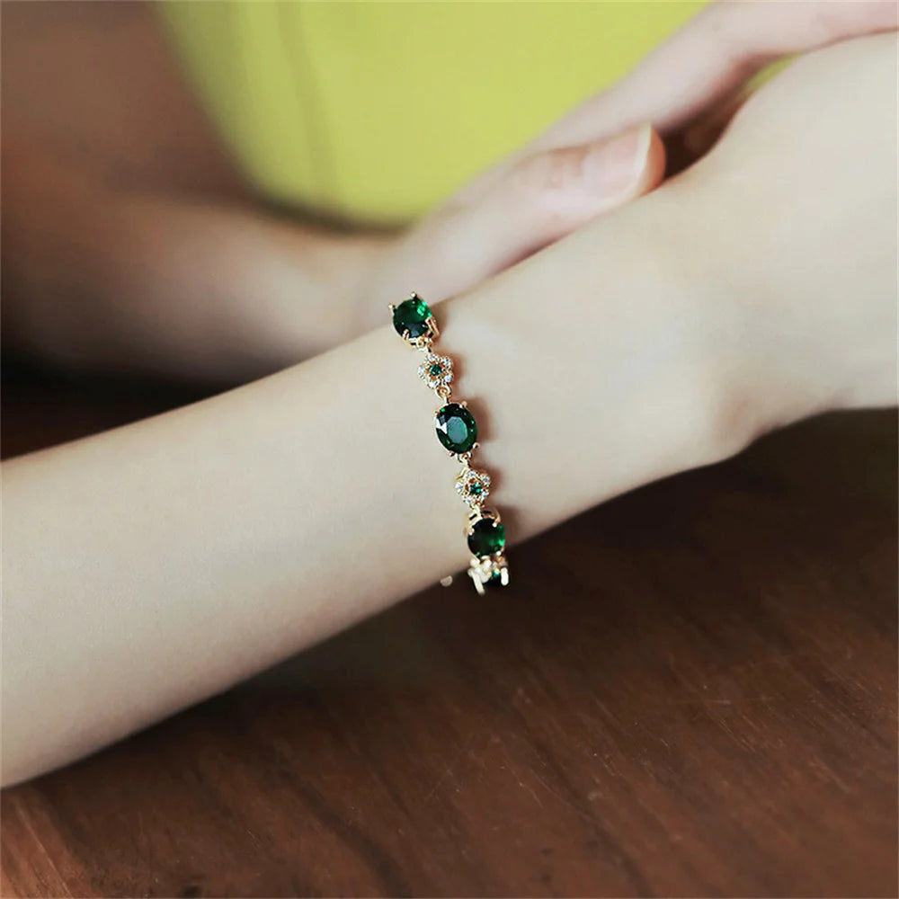 Bracelet Femme en Acier Inoxydable – Zirconium AAA Étincelant, Ajustable, Élégant & Durable