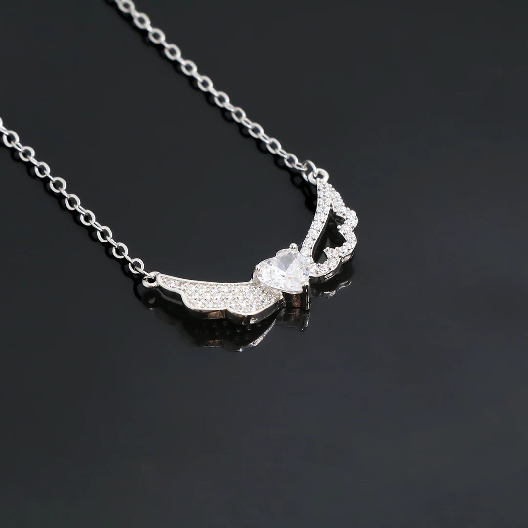 Collier Femme – Pendentif Raffiné en Cristal & Acier Inoxydable, Symbole de Protection & Élégance