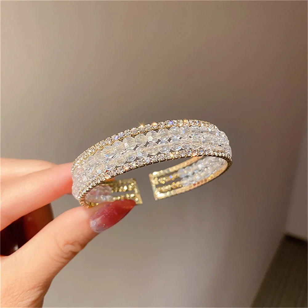 Bracelet Femme en Acier Inoxydable – Zirconium AAA Étincelant, Ajustable, Élégant & Durable