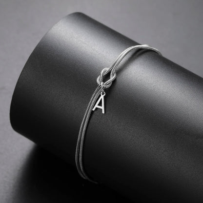 Bracelet Initiale Personnalisée – Chaîne Serpent