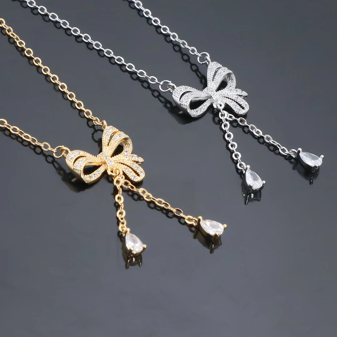 Collier Femme – Pendentif Raffiné en Cristal & Acier Inoxydable, Symbole de Protection & Élégance