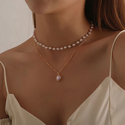 Collier Pendentif Cœur & Étoile en Zircon