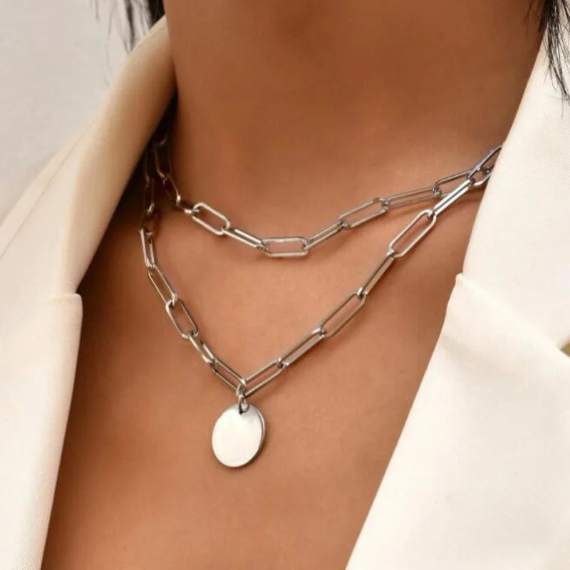 Collier Pendentif Cœur & Étoile en Zircon