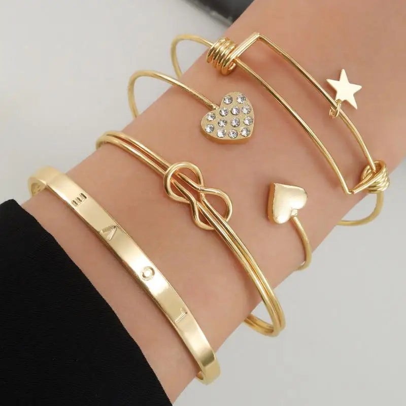 Bracelet Superposé Plaqué Or & Argent