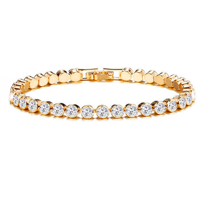 Bracelet Femme en Acier Inoxydable – Zirconium AAA Étincelant, Ajustable, Élégant & Durable