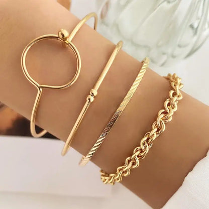 Bracelet Superposé Plaqué Or & Argent