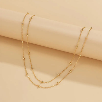 Collier Bohème Double Rang – Doré & Superposé