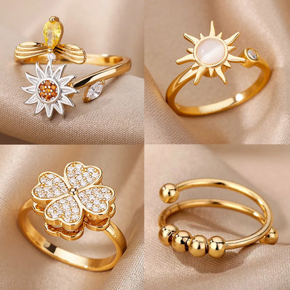 Bague Dorée Tendance – Plusieurs Styles Uniques au Choix