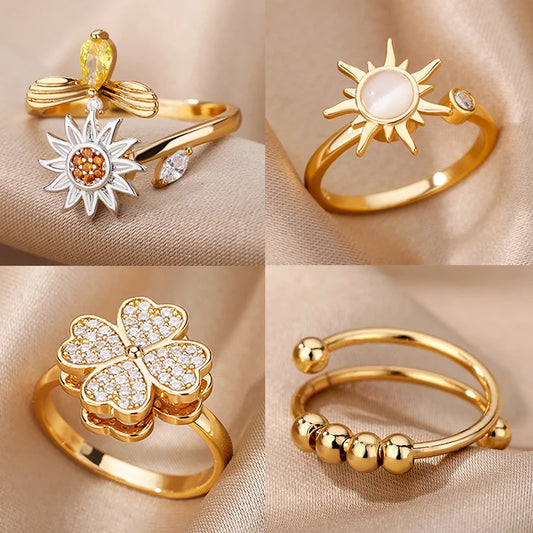 Bague Dorée Tendance – Plusieurs Styles Uniques au Choix