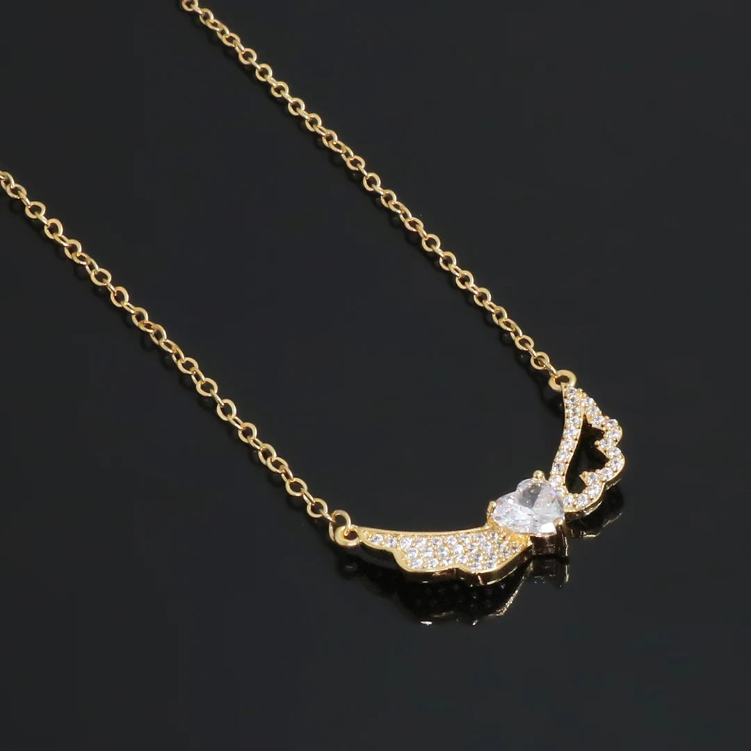 Collier Femme – Pendentif Raffiné en Cristal & Acier Inoxydable, Symbole de Protection & Élégance