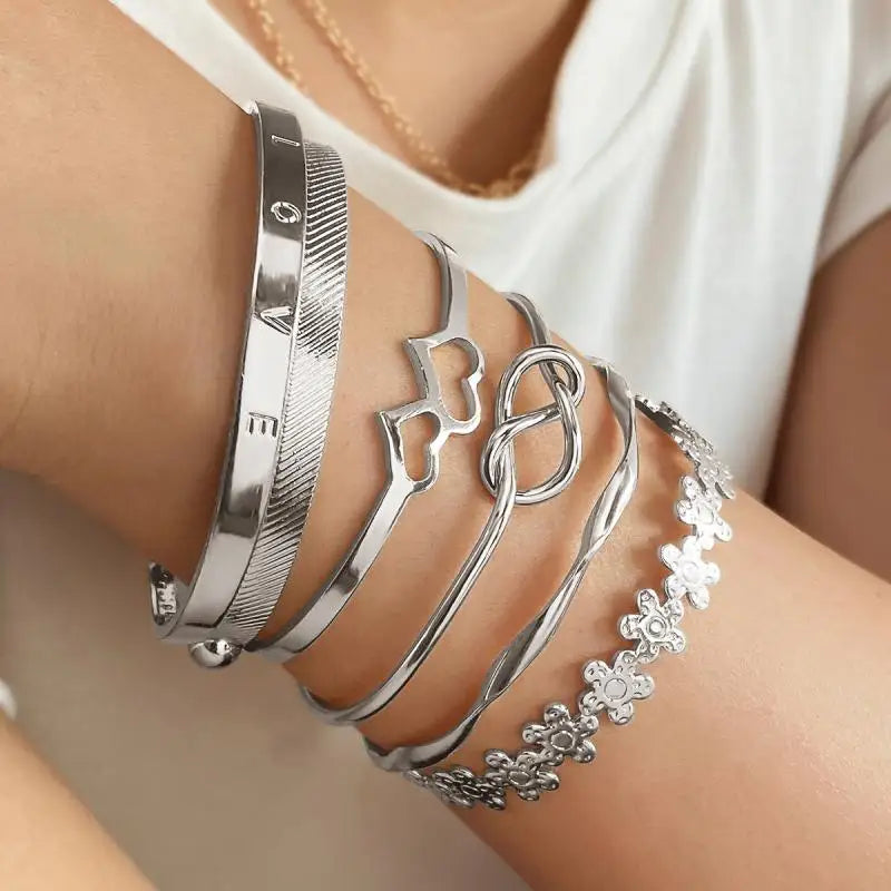 Bracelet Superposé Plaqué Or & Argent