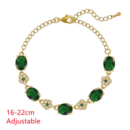 Bracelet Femme en Acier Inoxydable – Zirconium AAA Étincelant, Ajustable, Élégant & Durable